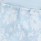 Infants Light Blue Floral Printed Cotton Pyjama, हल्का नीला, small image number null