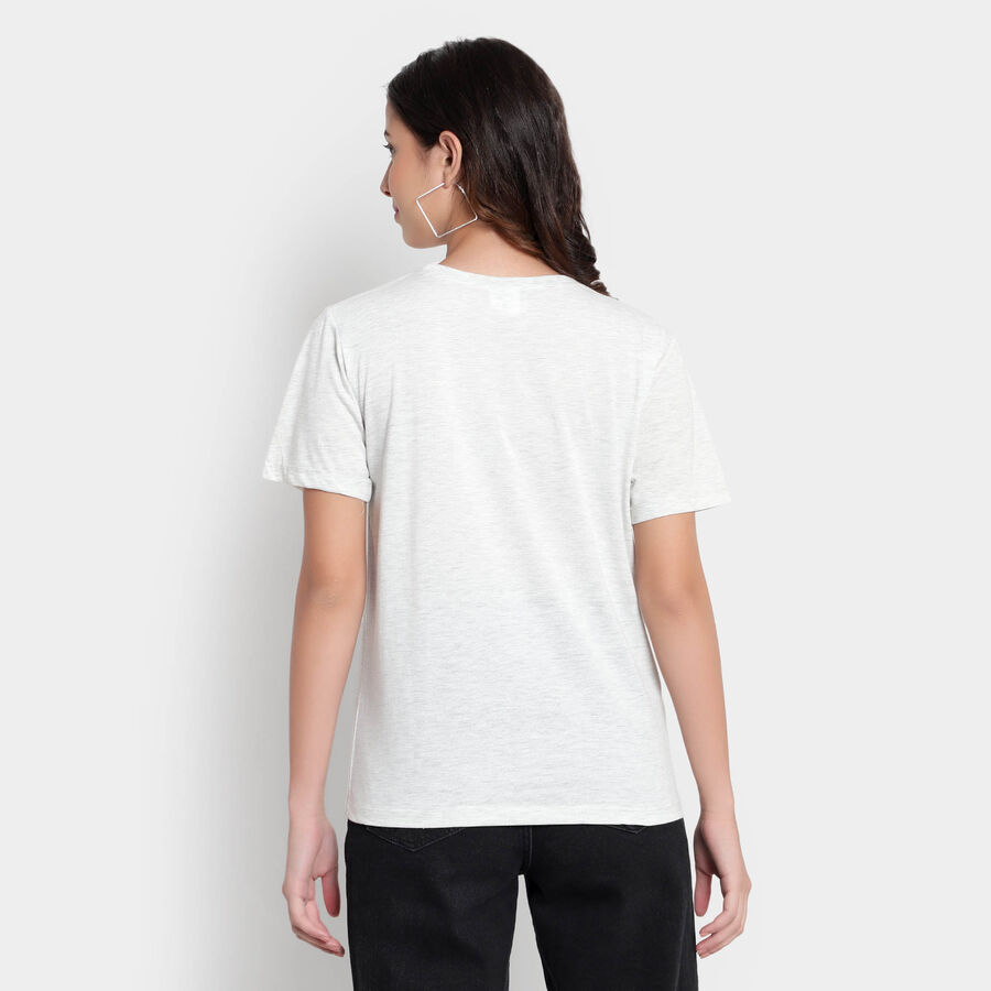 Round Neck T-Shirt, Melange Mid Grey, large image number null