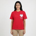Women's Fuchsia Cotton Round Neck Casual T-Shirt, Fuchsia, small