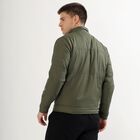 Men's Muted Olive High Neck Casual Jacket, Olive, small image number null