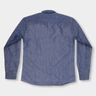 Boys Midnight Blue Casual Full Sleeve Classic Collar Shirt, Mid Blue, small image number null