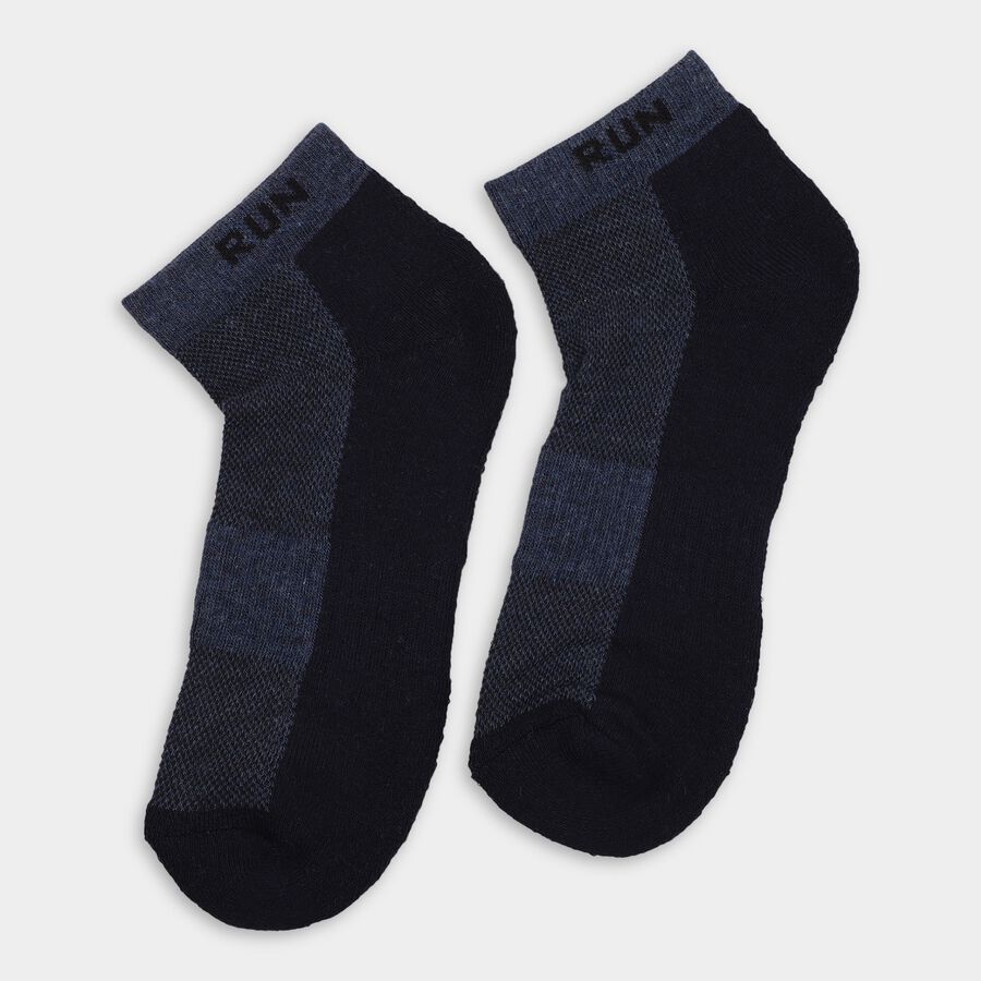 Men's Socks (Pack of 3), गहरा ग्रे, large