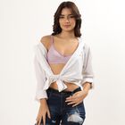 Women's Soft Pink Cotton V-Neck Casual Bra, Pink, small image number null