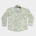 Boys Light Sage Green Cotton Classic Casual Shirt, हल्का हरा, small image number null