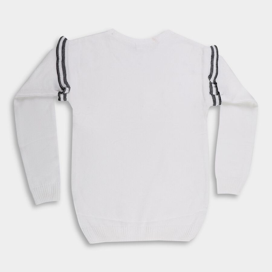 Girls' Pullover, सफ़ेद, large image number null