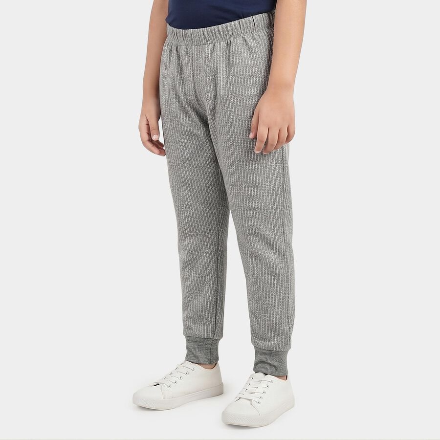 Boys' Melange Mid Grey Long Johns Thermal, Melange Mid Grey, large