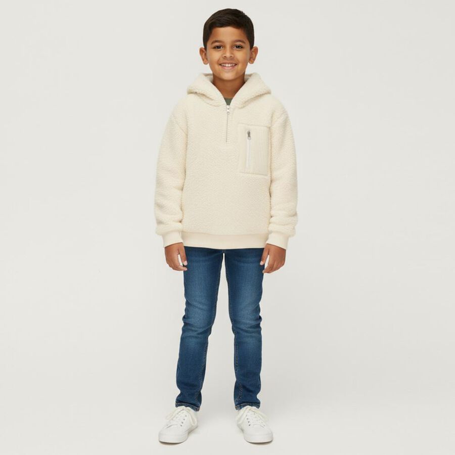 Boys' Sweatshirt, Beige, large image number null
