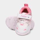 Girls Bright Pink Velcro Casual Shoes, Pink, small