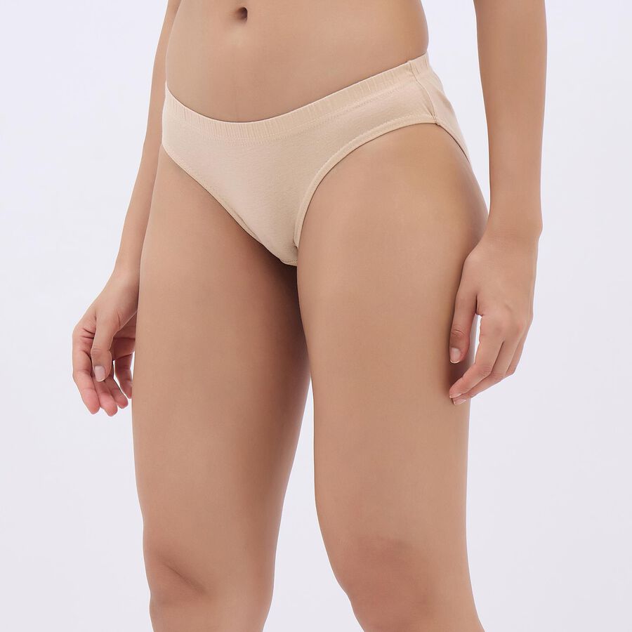 Ladies' 100% Cotton Panty , Beige, large image number null