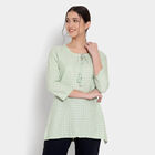 Printed 3/4Th Sleeves Kurti, Light Green, small image number null