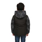 Boys' Black and Grey Hooded Casual Jacket, Mid Blue, small image number null