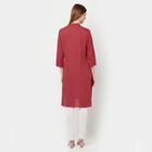 Printed 3/4th Sleeves Kurta, Maroon, small image number null