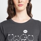Round Neck T-Shirt, गहरा ग्रे, small image number null