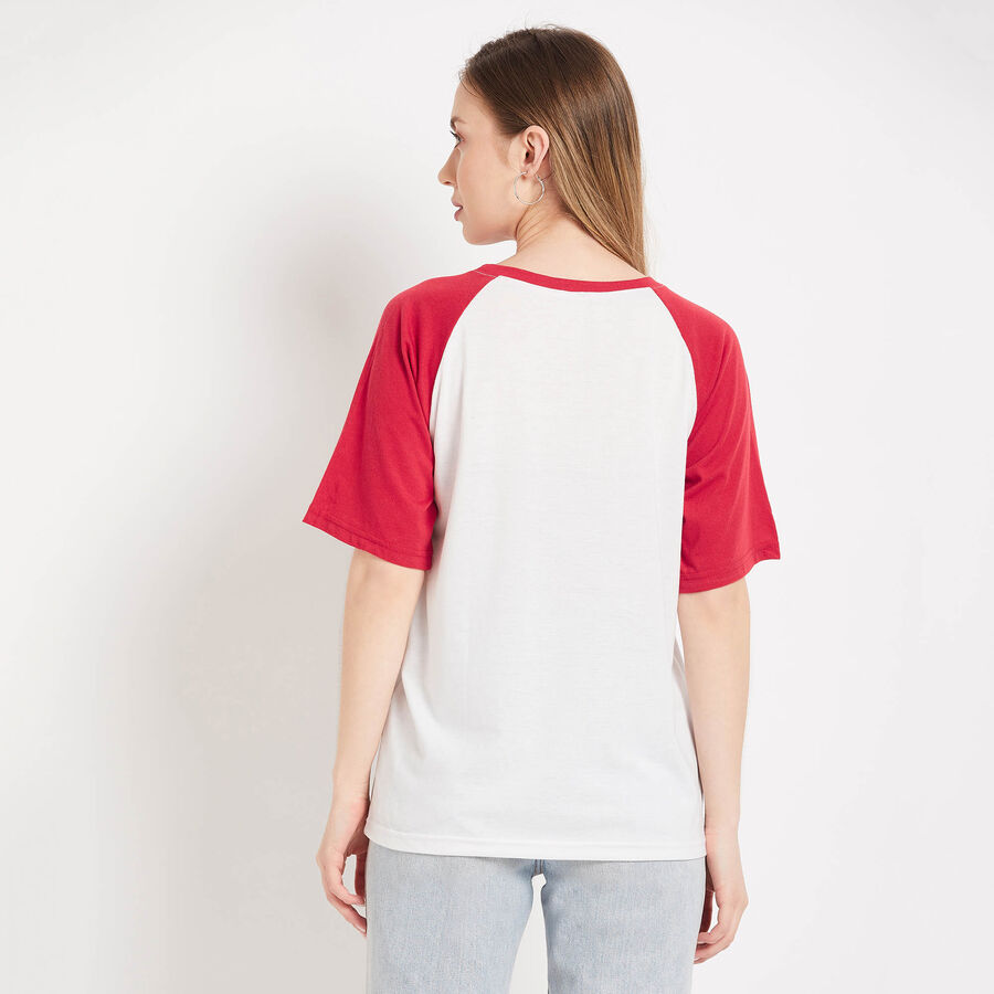 Round Neck T-Shirt, Red, large image number null