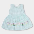 Infant Girls' 100% Cotton Frock , Light Blue, small image number null