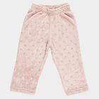 Girls' Light Pink Metallic Polka Dot Plush Pyjama, हल्का गुलाबी, small image number null
