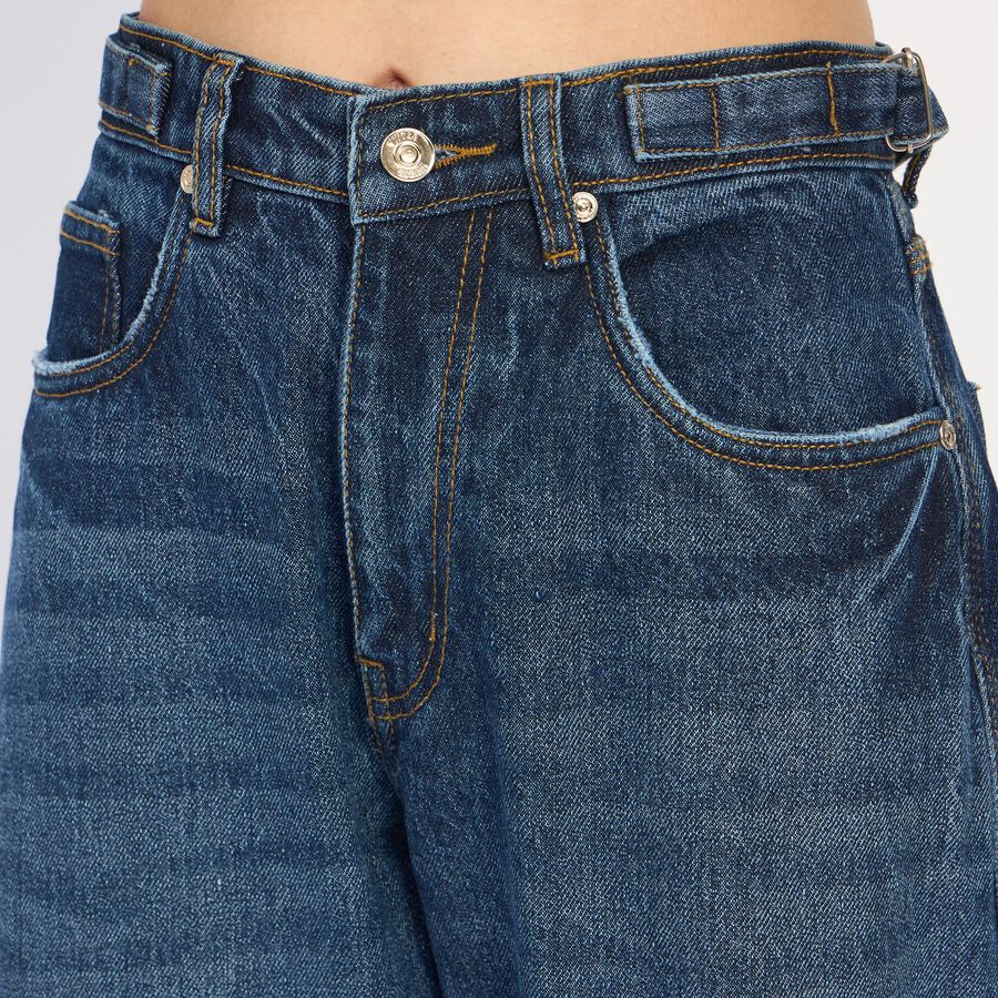 Ladies' 100% Cotton Jeans , Dark Blue, large image number null