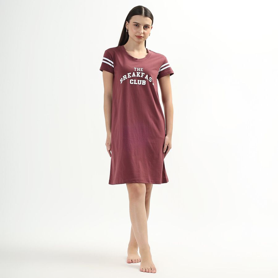 Ladies' Knee Length Nighty , Lilac, large image number null