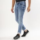 Men's Light Blue Skinny Fit Faded Jeans, Mid Blue, small image number null