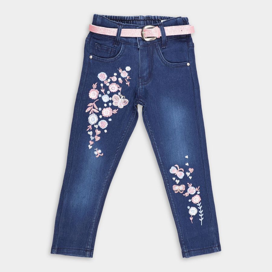 Girls' Jeans, Dark Blue, large image number null