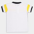 Boys' Yellow Cotton Collar Half Sleeve T-Shirt, Yellow, small image number null
