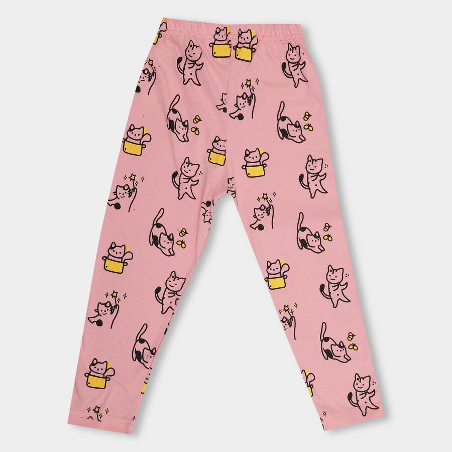 Girls' Pyjama , हल्का गुलाबी, large image number null