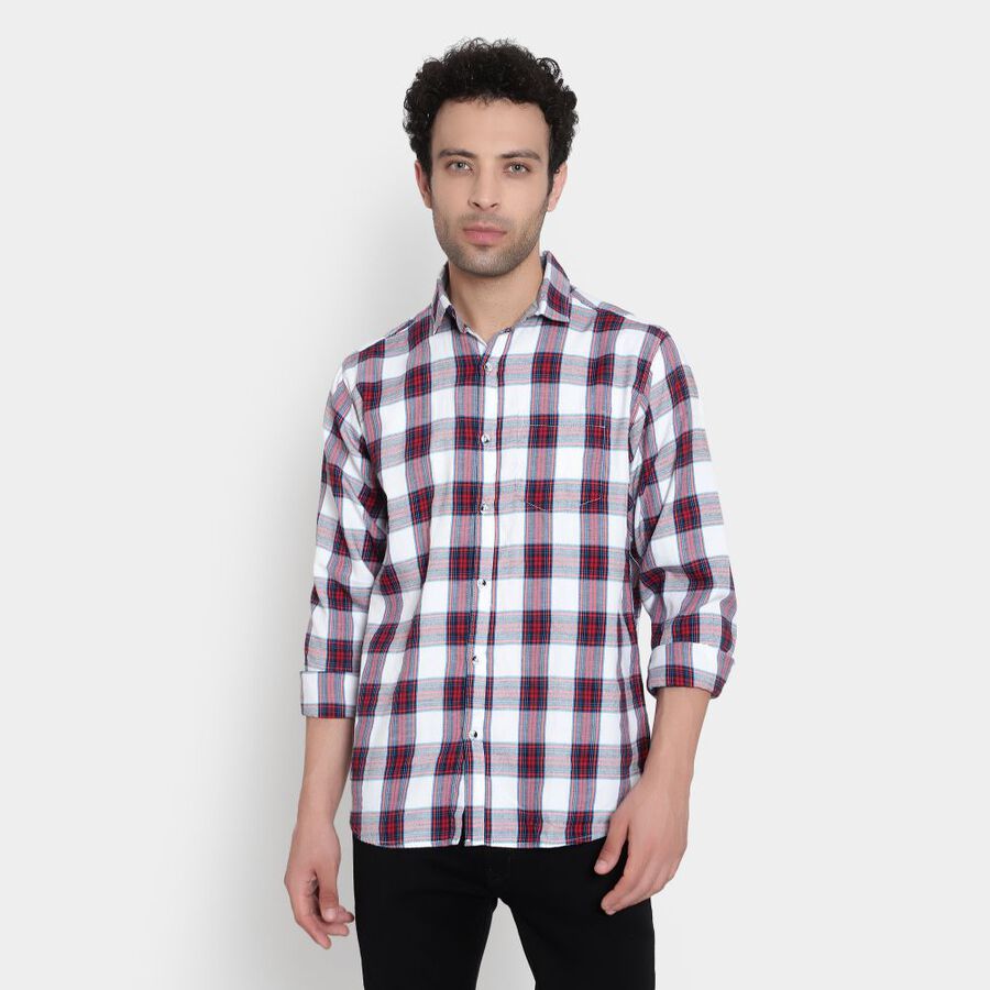 Checks Casual Shirt, Red, large image number null