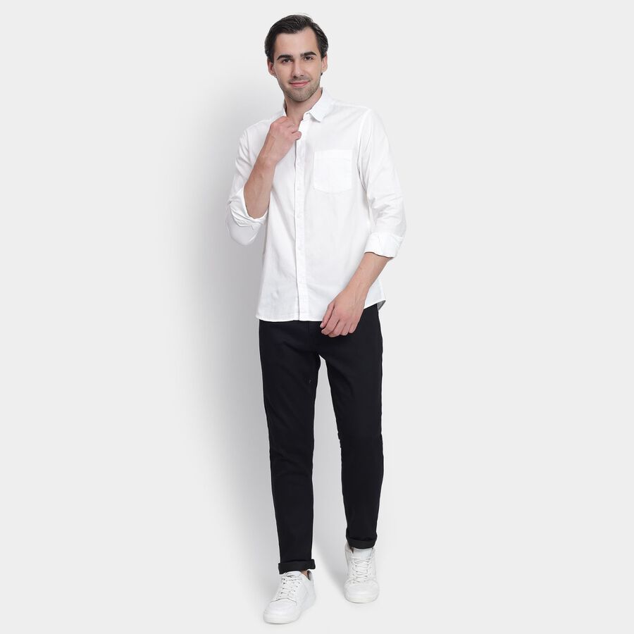 Men's Cotton Casual Shirt, सफ़ेद, large image number null
