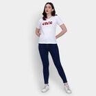 Ladies' 100% Cotton Round Neck T-Shirt , Off White, small image number null