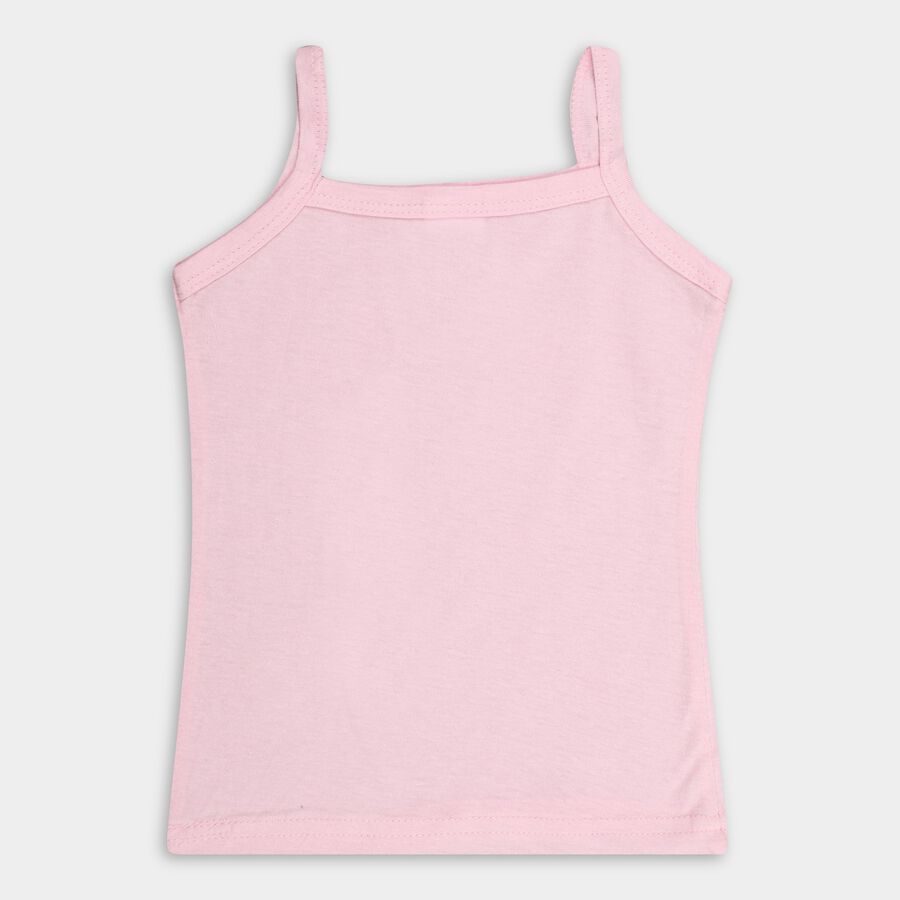 Girl's Cotton Vest, गुलाबी, large image number null