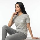 Women's Grey Round Neck Regular T-Shirt, Melange Light Grey, small