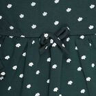 Girls Printed Frock, Dark Green, small image number null