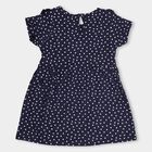 Infant Girls' 100% Cotton Frock, नेवी ब्लू, small image number null