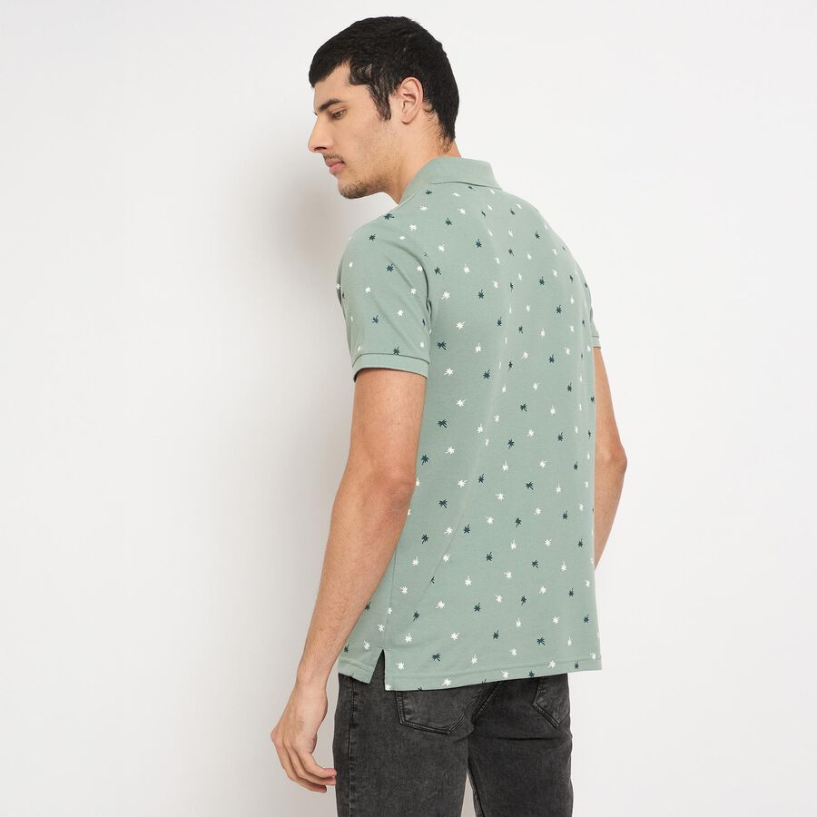 Men's Collared Half Sleeves T-Shirt , Light Green, large image number null