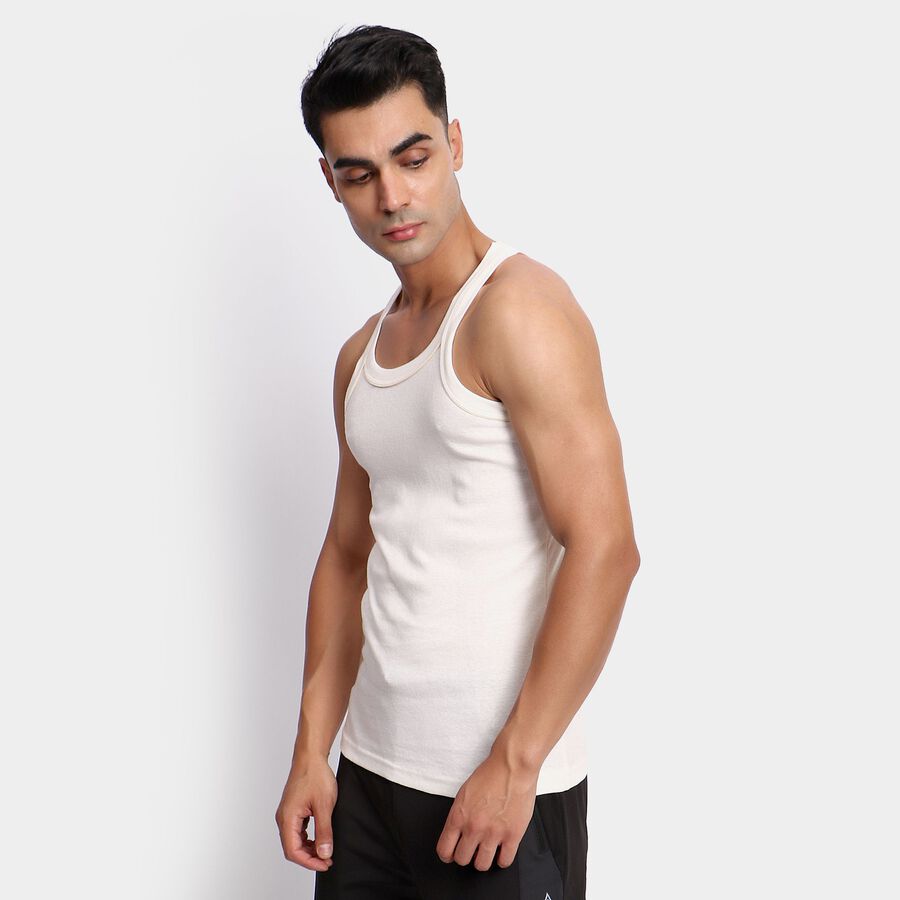 Men's 100% Cotton Gym T-Shirt, ऑफ व्हाइट, large image number null