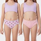 Girls' Light Blue Regular Fit Printed Panty, हल्का नीला, small