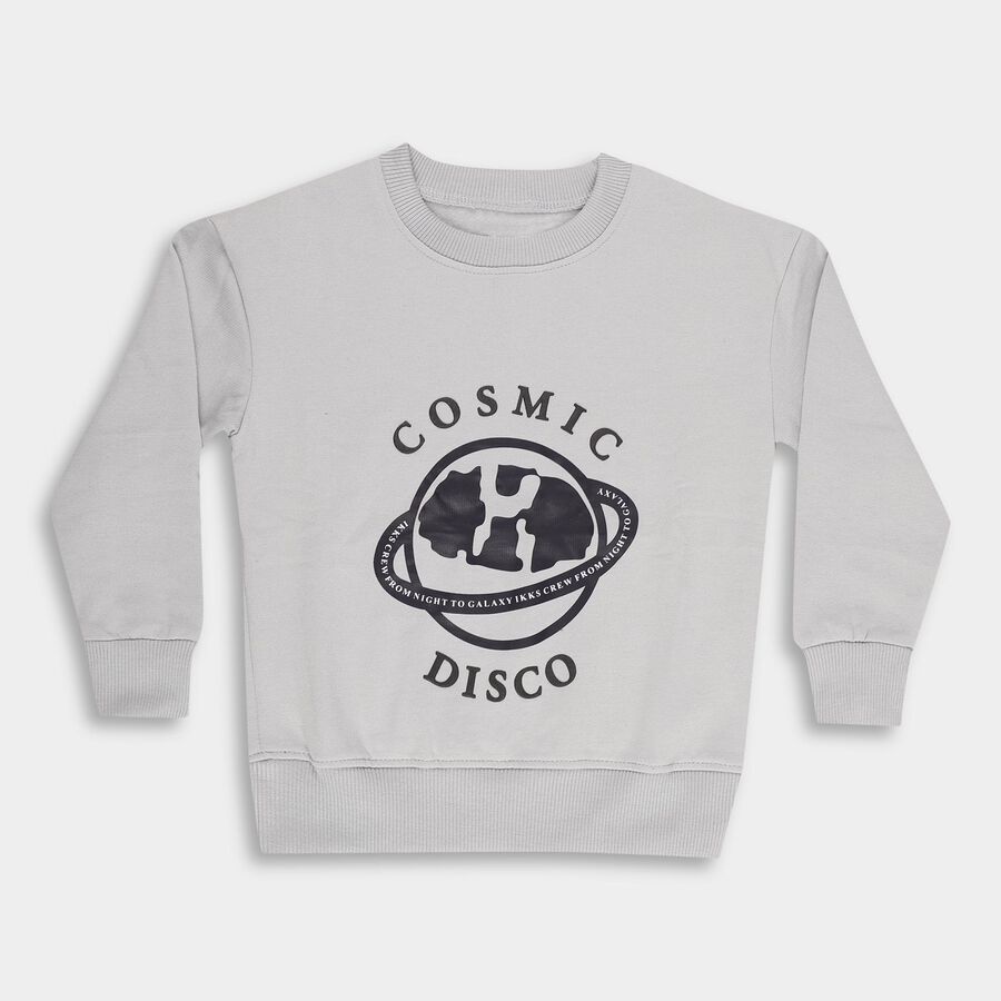 Boys' Sweatshirt, हल्का ग्रे, large image number null