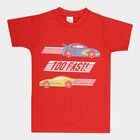 Boys Round Neck T-Shirt, लाल, small image number null