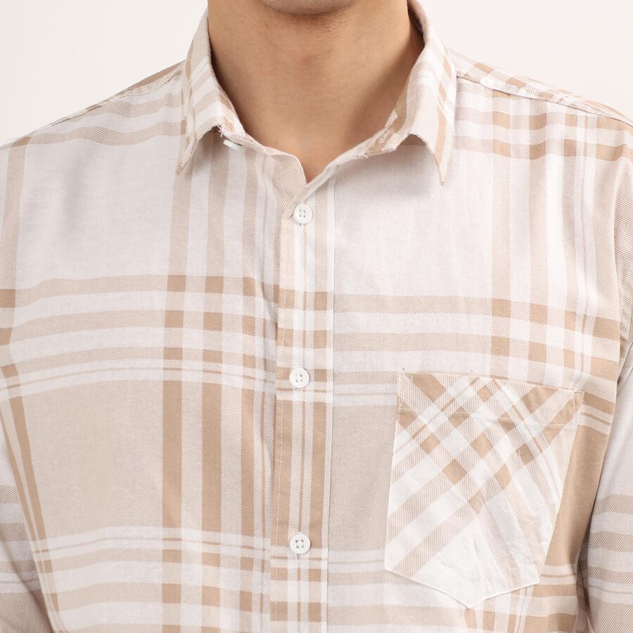 Men's 100% Cotton Regular Collar Casual Shirt , गहरा पीला, large image number null