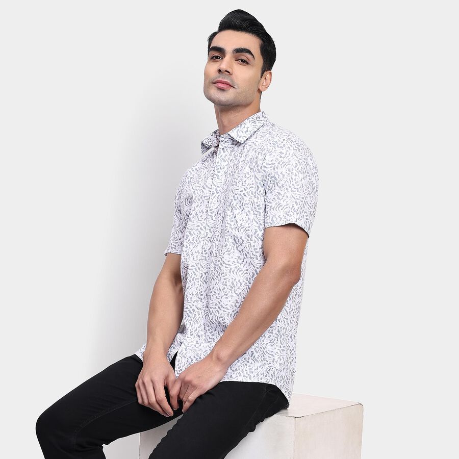 Men's 100% Cotton Casual Shirt, हल्का नीला, large