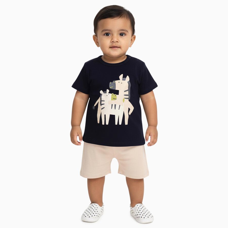 Infants' 100% Cotton Baba Suit, Beige, large image number null