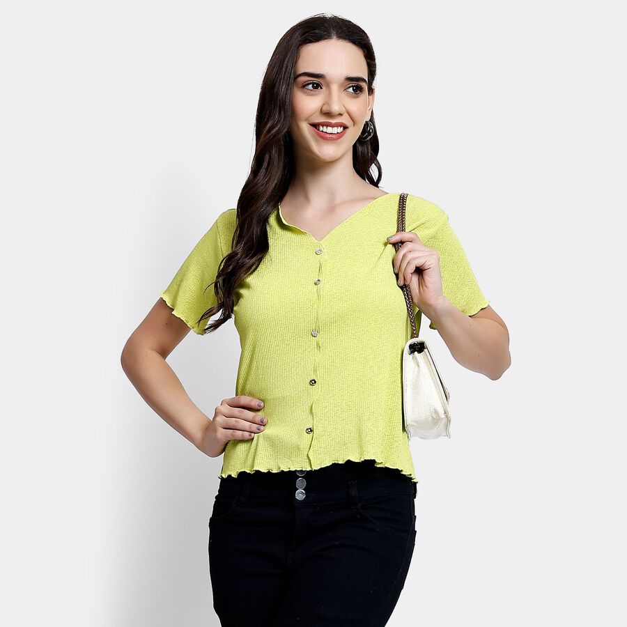Ladies'  Crop  Top, Light Green, large image number null