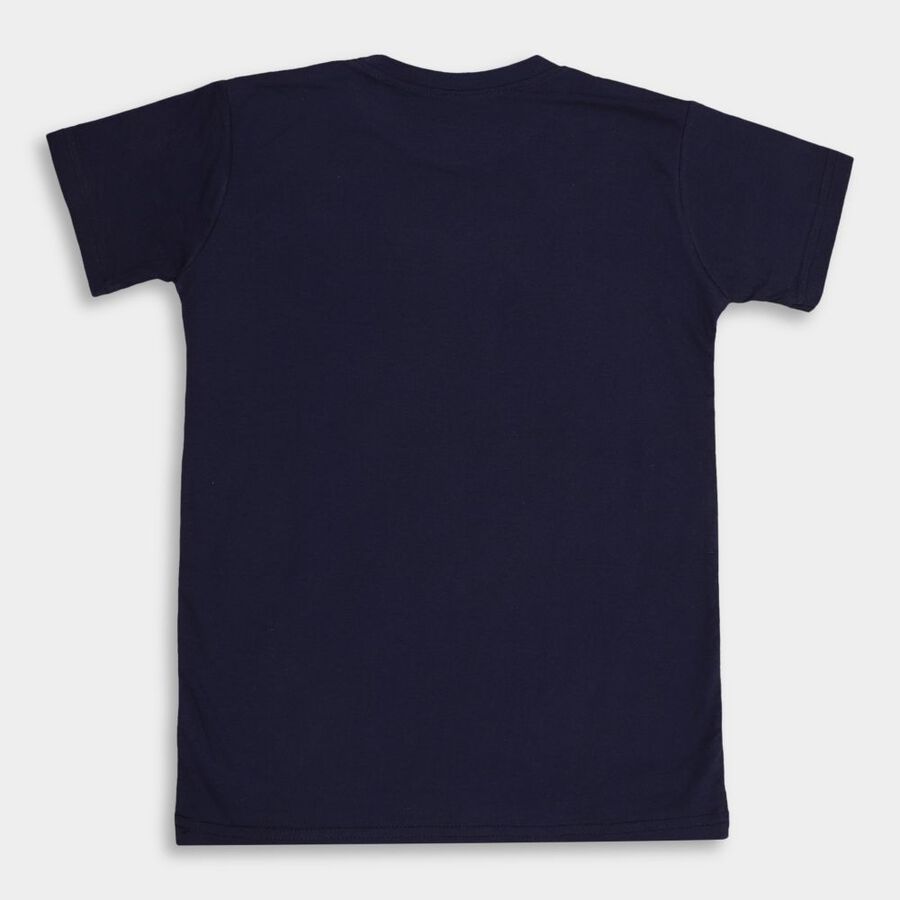 Boys' Half Sleeves T-Shirt, Navy Blue, large image number null