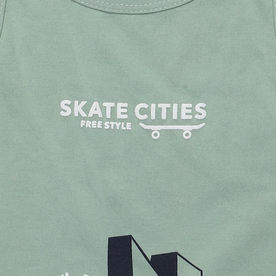 Boys' T-Shirt, हल्का हरा, large