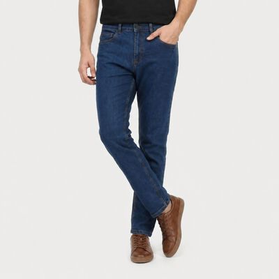 Men's Blue Slim Fit Washed Jeans