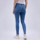 Women's Stonewashed Blue Skinny Fit High-Rise Jeans, Mid Blue, small image number null