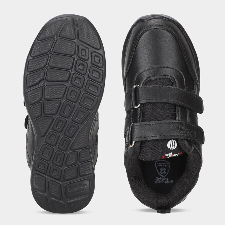 Boys' Black Velcro Sneakers Shoes, Black, large