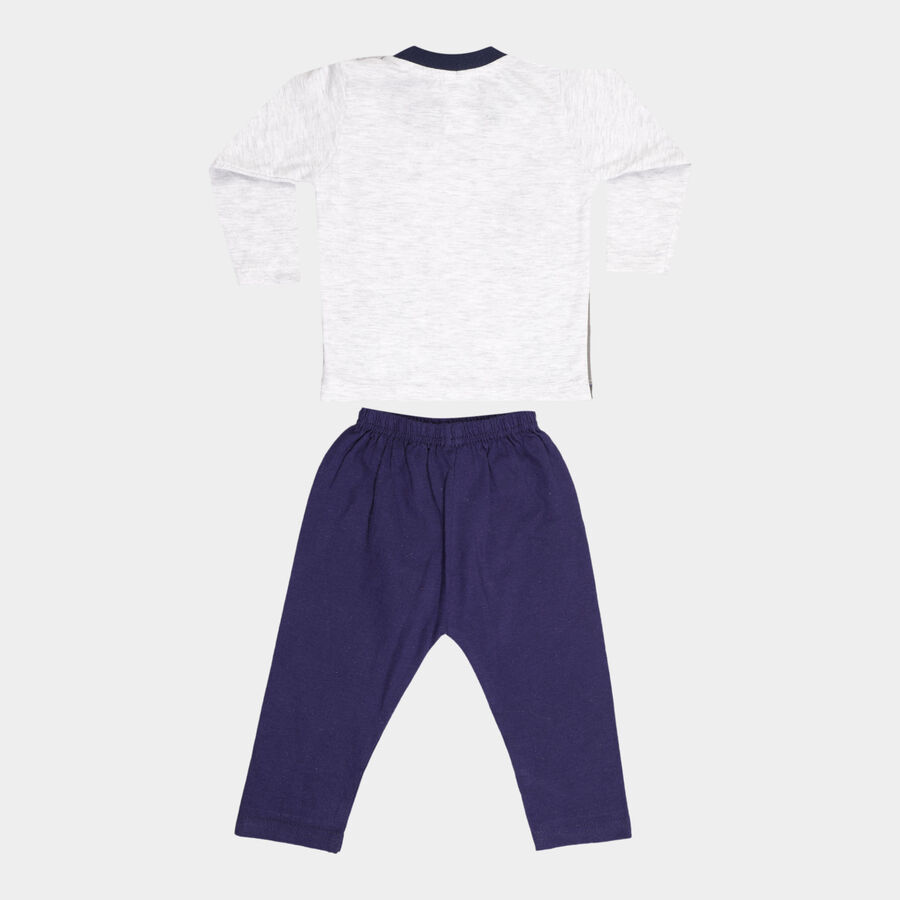 Infants Cotton Baba Suit, Navy Blue, large image number null