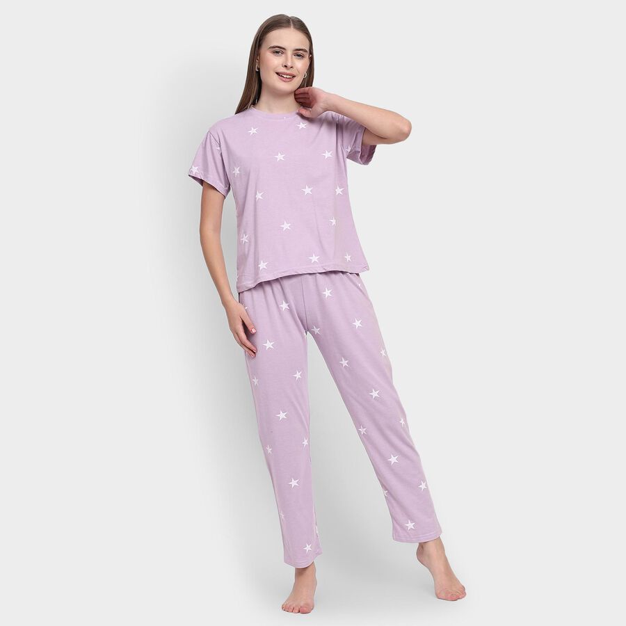 Ladies' Night Suit , Lilac, large image number null