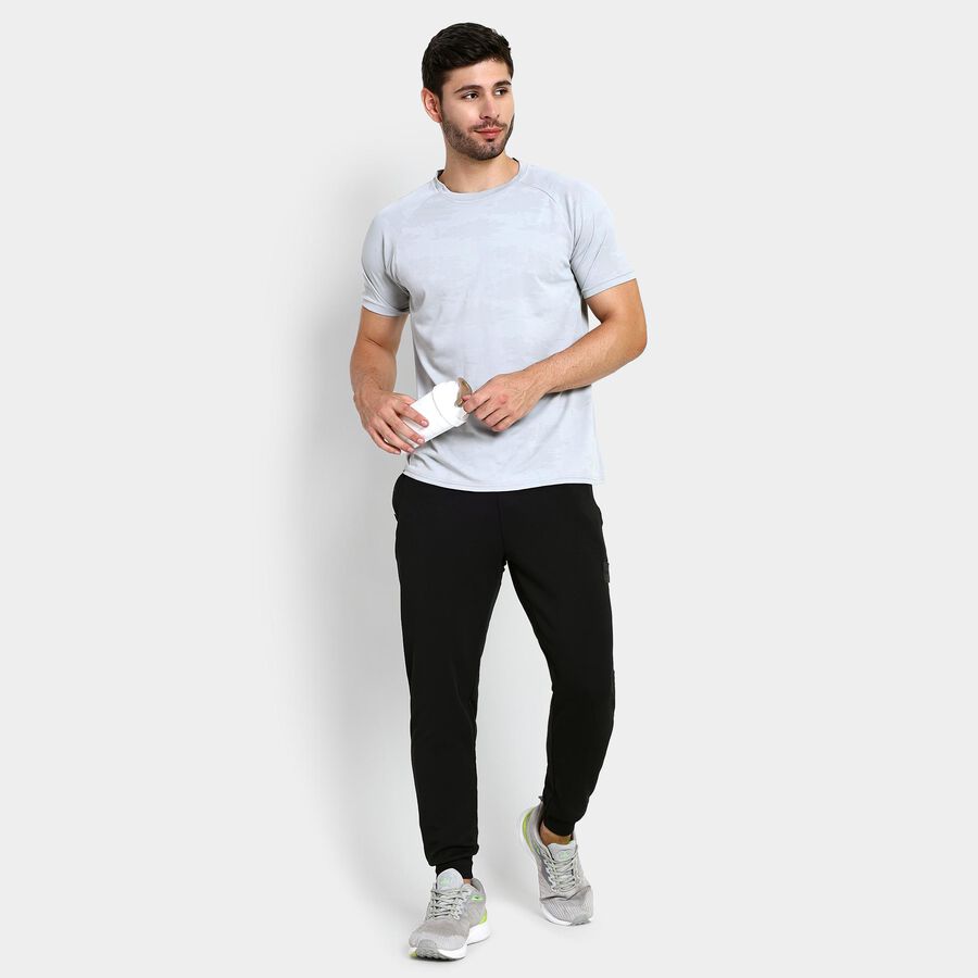 Men's Round Neck Half Sleeves T-Shirt , हल्का ग्रे, large image number null